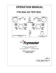 Frymaster FTB-350A User's Manual