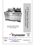 Frymaster CF SERIES FMCF User's Manual