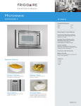 Frigidaire FPMO209KF Product Specifications Sheet