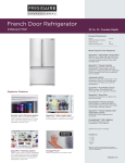 Frigidaire FPBG2277RF Product Specifications Sheet