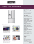 Frigidaire FPBC2277RF Product Specifications Sheet