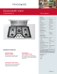 Frigidaire FH30DD50MS Product Specifications Sheet