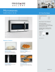 Frigidaire FGMV175QF Product Specifications Sheet