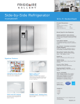 Frigidaire FGHS2655PF Product Specifications Sheet