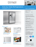 Frigidaire FGHS2631PE Product Specifications Sheet