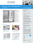 Frigidaire FGHG2366PF Product Specifications Sheet