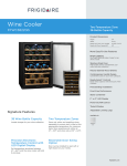 Frigidaire FFWC3822QS Product Specifications Sheet