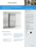 Frigidaire FFTR2021QB Product Specifications Sheet