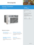 Frigidaire FFRA1211Q1 Product Specifications Sheet