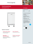 Frigidaire FFPD1821MB Product Specifications Sheet