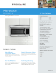 Frigidaire FFMV154CLS Product Specifications Sheet