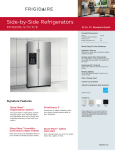 Frigidaire FFHS2313LE Product Specifications Sheet