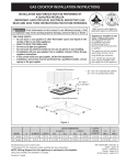 Frigidaire FFGC3015LB Installation Instructions