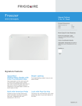 Frigidaire FFFC11M4QW Product Specifications Sheet