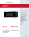 Frigidaire FFCM0734LS Product Specifications Sheet