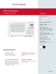 Frigidaire FFCM0724LB Product Specifications Sheet