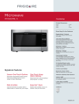 Frigidaire FFCE2278LS Product Specifications Sheet