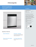 Frigidaire FFBD2406NB Product Specifications Sheet