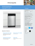 Frigidaire FFBD1821MS Product Specifications Sheet