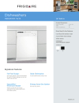 Frigidaire FBD2400KB Product Specifications Sheet