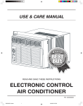 Frigidaire ELECTRONIC CONTROL AIR CONDITIONER User's Manual