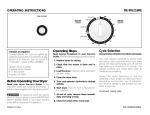 Frigidaire DE/DG216PE User's Manual