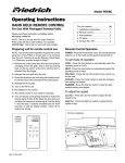 Friedrich PDXRC User's Manual