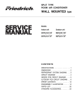 Friedrich MR24C3F User's Manual