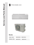 Friedrich MR18Y3H User's Manual