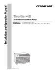 Friedrich WE10 User's Manual