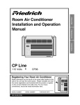 Friedrich CP06 User's Manual