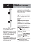 Franklin Submersible Well Pump User's Manual