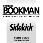 Franklin SDK-763 User's Manual