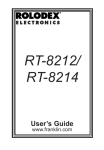 Franklin RT-8214 User's Manual