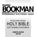 Franklin KJB-640 User's Manual