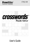 Franklin CROSSWORDS CWQ-100 User's Manual