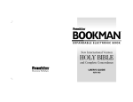 Franklin BOOKMAN NIV-440 User's Manual
