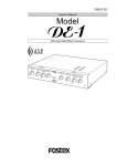 Fostex DE-1 User's Manual