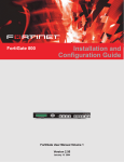 Fortinet FortiGate-800 User's Manual