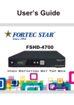 Fortec FSHD-4700 User's Manual