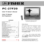 Fisher PC-27F20 User's Manual