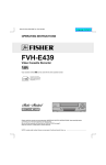 Fisher FVH-E439 User's Manual