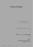 Fisher & Paykel Intuitive DEIX1 User's Manual