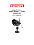 First Alert Single Digital Wireless Indoor/Outdoor Camera User's Manual