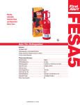 First Alert FESA5 User's Manual