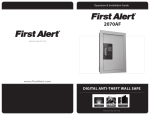 First Alert .33 To .85 Cu. Ft. Digital Wall Safe User's Manual