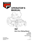 Ferris Industries ISZKAV23/52 User's Manual