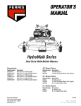 Ferris Industries DDSKAV15CE User's Manual