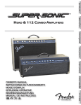 Fender Super-Sonic Combo Amplifiers User's Manual