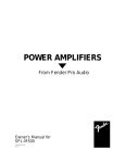 Fender SPL-M500 User's Manual